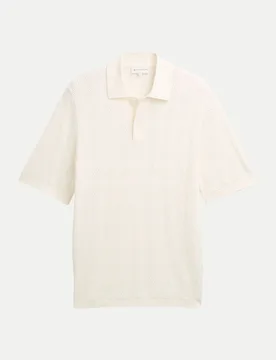 Open structure knit polo Beige XL - Tom Tailor Casual - FashionsVida