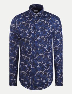 Regular-Fit Hemd Chambray Blau 42