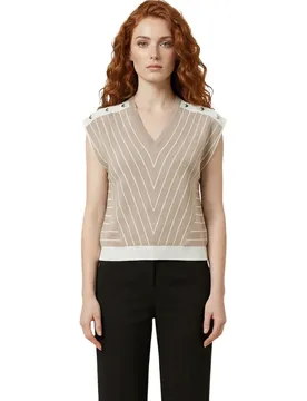 Liu Jo Damen Bluse Beige 512814