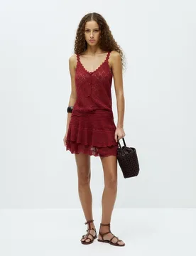Sfera - Falda mini crochet - Sfera - FashionsVida