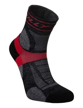 Trail Anklet Med Short Socks Black / Red EU 39.5-42.5 Men,Women - Hilly Socks - FashionsVida