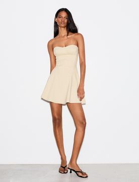 Robe Mini Bandeau S Sable