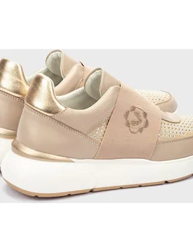 Zapatillas de mujer de piel con elástico en color - Martinelli - FashionsVida