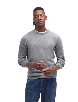 Barbour Pull Pima Grey XL Homme