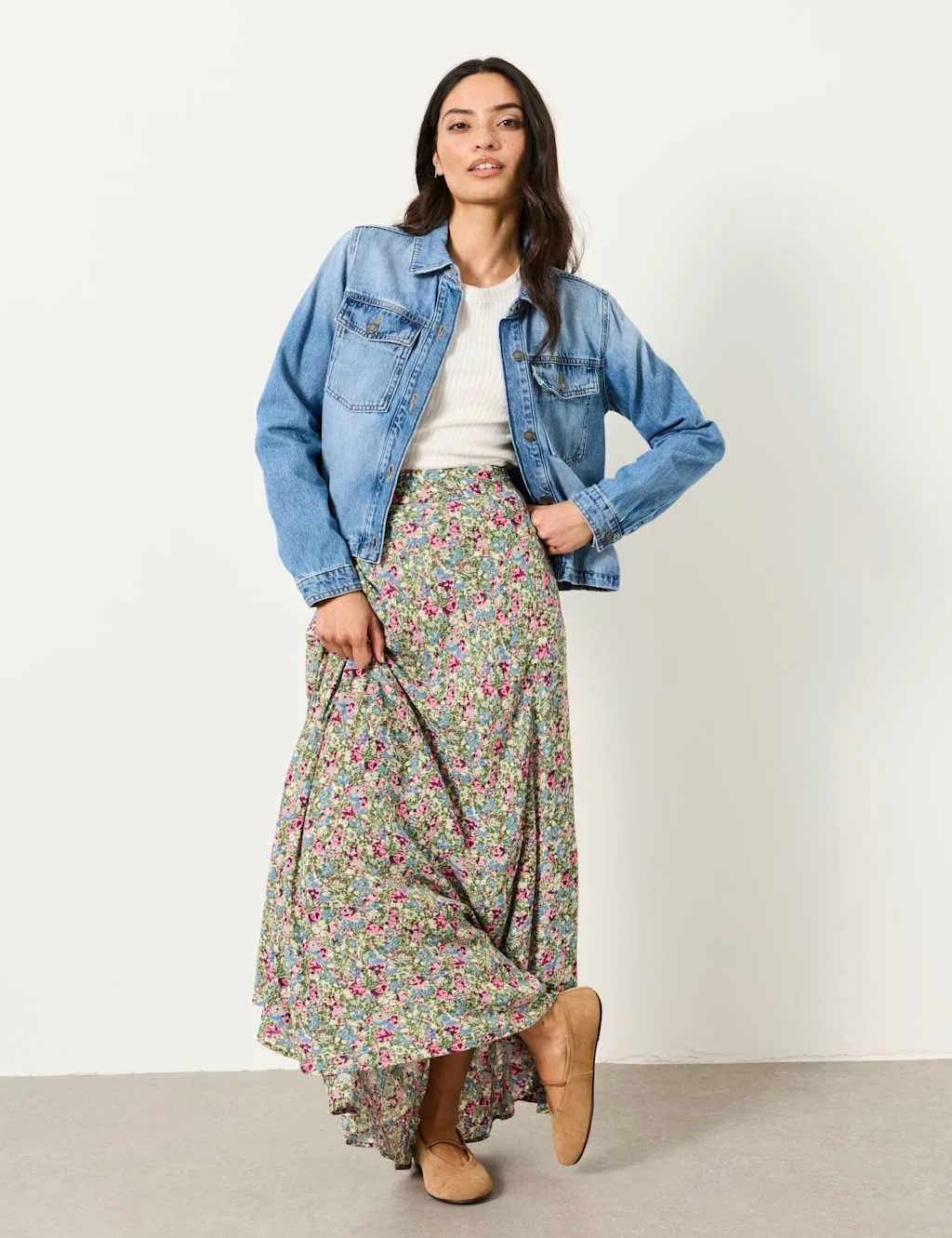 Thea Denim Jacket Denim female - Fatface - FashionsVida