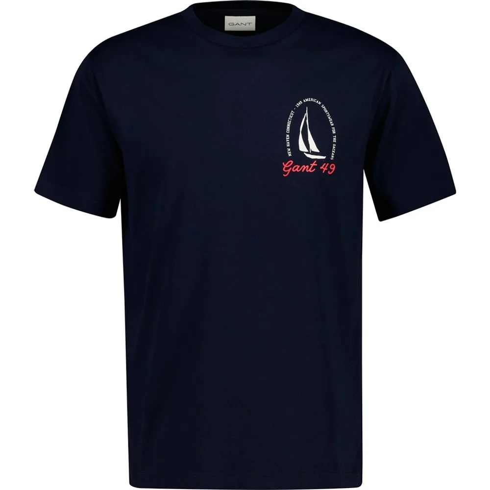 Camiseta de hombre de manga conta con dibujo frontal - Gant - FashionsVida