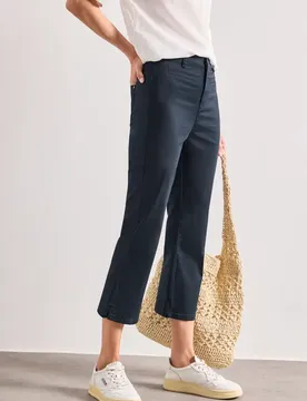 Flared Leg Hose im Casual Fit female Blau