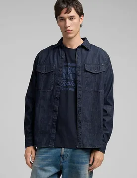 Camisa de hombre regular fit de algodón - Replay - FashionsVida