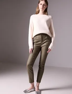 Street One Hose im Leder-Look female Braun