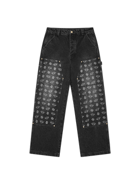 Diamonds & Dollars Denim Carpenter Pants