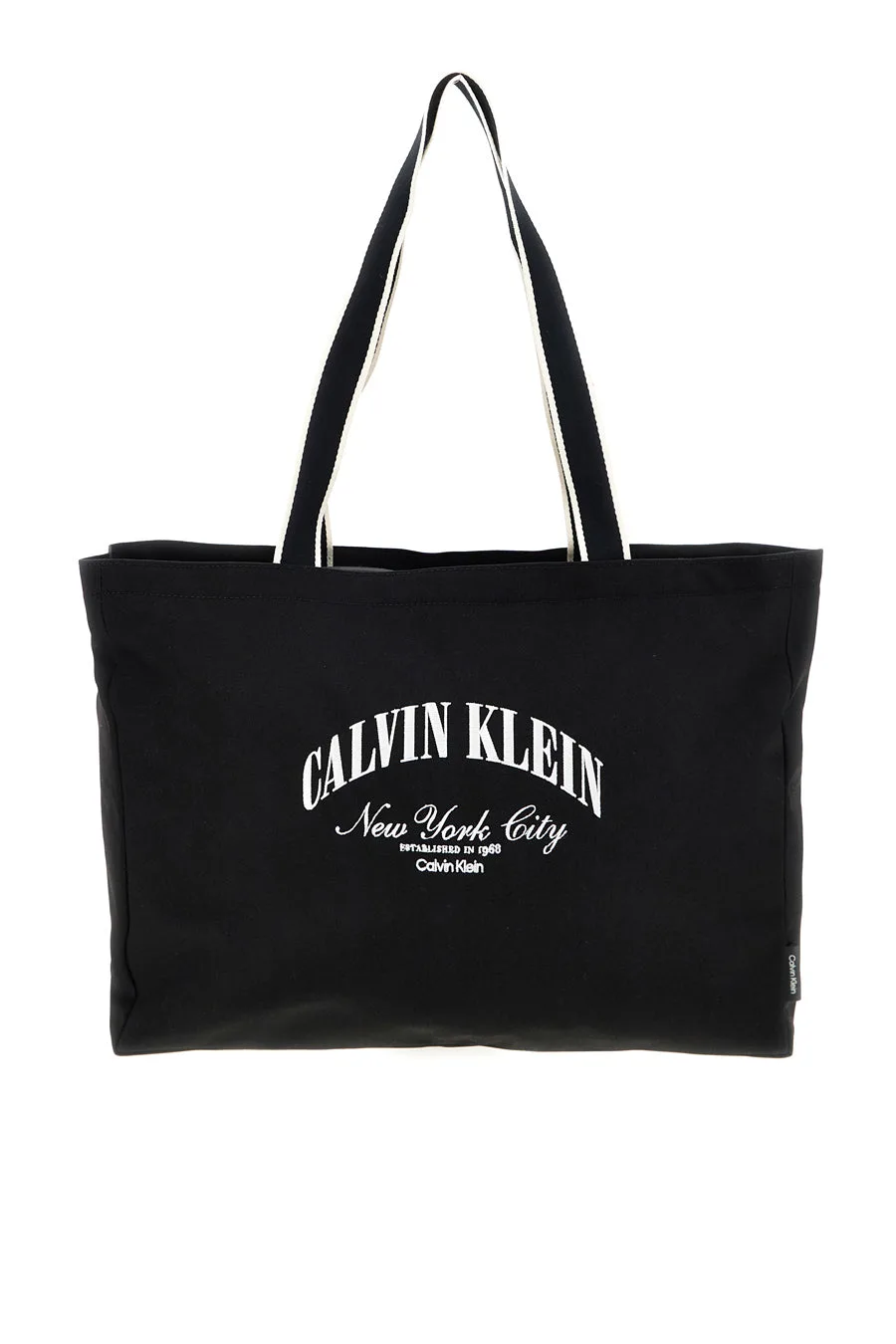 Borsa a spalla mare nera in tessuto 3348 - Calvin Klein - FashionsVida