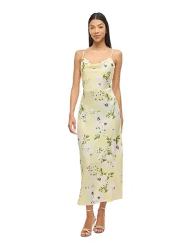 Robe Midi Sans Manches Ravenna Pastel Yellow / Egret Flowers 40