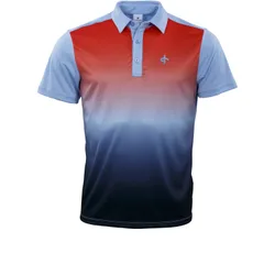 Cross Polo Brendon, blau/rot l