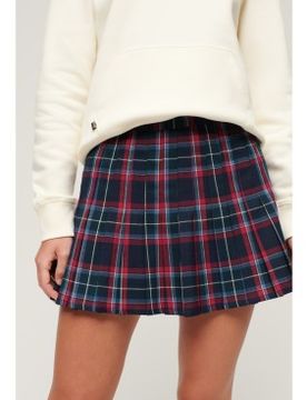 Para mujer. W7210332A Minifalda a cuadros de talle medio (L), Casual, Poliéster