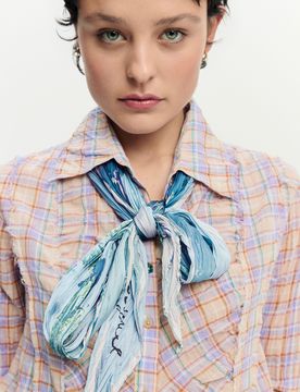Foulard diamant, Polyester, Vert, U