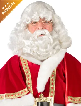 Bart und Perücke Set Weihnachtsmann Lappland Luxus Premium Zubehör - Thetru B.V. - FashionsVida