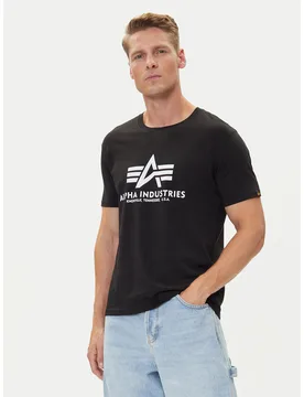 T-Shirt Basic T-Shirt 100501 Schwarz Regular Fit L male - Alpha industries - FashionsVida