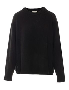 Maglione fidanzato in morbida capra nera