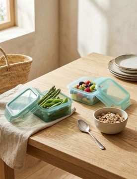 Contenitori per alimenti con coperchio 2 pack - verde petrolio