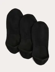 Pack Egyptian Cotton Invisible Trainer Liners Black male