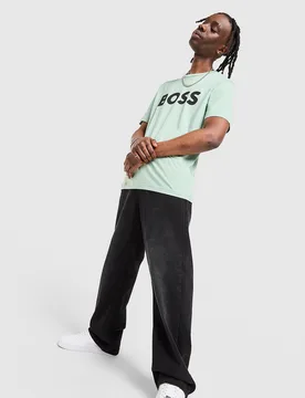 Large Logo T-Shirt - Herren, Grün - male - Size: M - BOSS - FashionsVida