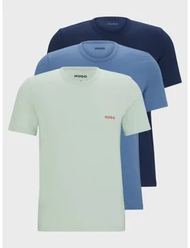 HUGO Mens Assorted 3-Pack T-Shirt - Male - Multi - Large - Hugo Boss - FashionsVida
