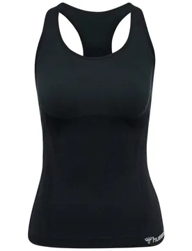 T-shirt Sans Manches Cleaa Seamless Black Melange XL