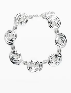 Collier spirales plaqué argent Zalio BLACK U female - Desigual - FashionsVida
