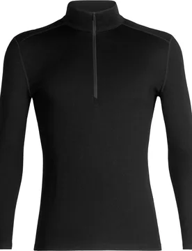 Funktionsunterwäsche aus Merinowolle M Merino 260 Tech LS Half Zip Black für Herren aus Wolle Größe M schwarz - Icebreaker - FashionsVida