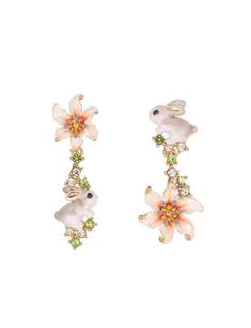 Small Fresh Enamel Glaze Gradient Daisy Flower Butterfly Asymmetrical Earrings Boho Style Necklace Handmade Bracelet Jewelry Set - Aliexpress - FashionsVida