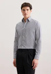 Regular Business Hemd Karo Blau 43