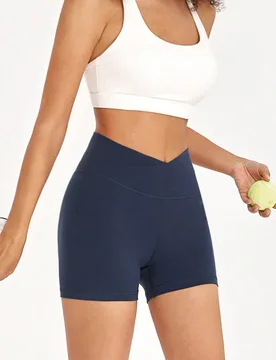 Shorts De Ciclismo Y Running Transpirable Crossover Cutie Featherfit™ De 4.3" Para Gimnasio Y Entrenamiento - Shein - FashionsVida