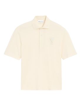Cotton Ami de Coeur Knitted Patch Polo
