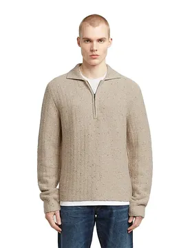 Maglione Con Mezza Zip D2670-d75 Dark Brick L