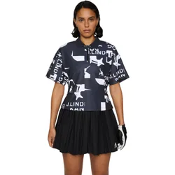 Polo Amila Print, schwarz/weiss m