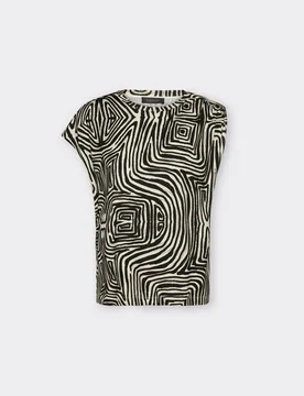 ELENA MIRO top asimmetrico donna nero-bianco - Elena Mirò - FashionsVida