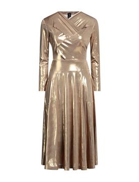 Midi-Kleid Damen Gold 36 Damen
