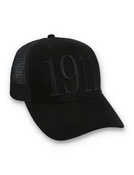 Black Hazza Large 1911 Embroidered Mesh-Back Cap - ONE - FILA - FashionsVida