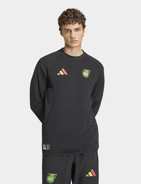 Mens Felpa Tiro Tech Crew Giamaica x Bob Marley - Nero, nero nero Uomo taglia XS - Adidas - FashionsVida
