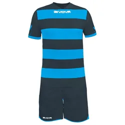 Ensemble à Manches Courtes Rugby Dark Grey / Turquoise M