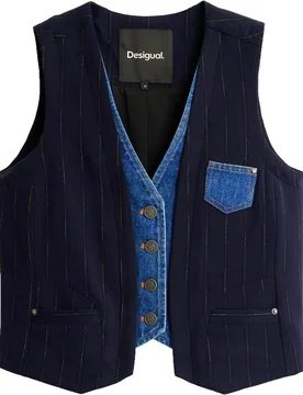 Chaleco de mujer doble solapa - Desigual - FashionsVida