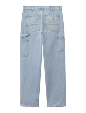 Single knee pant - blue heavy stone bleached