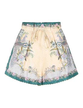Pantaloncini di lino color 'indra tuck'
