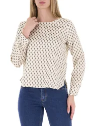 Blusa in satin AVORIO 46