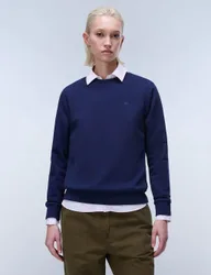 Aurora Pure Cotton Crew Neck Sweatshirt Dark Navy female