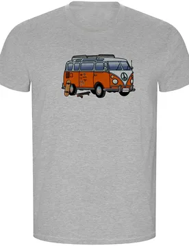 T-shirt à Manches Courtes Hippie Van Skate Eco Heather Grey XL - Kruskis - FashionsVida