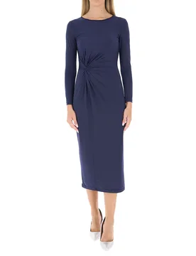 Abito con drappeggio BLU NAVY S - Rinascimento - FashionsVida