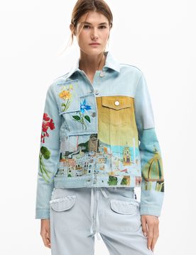 Chaqueta vaquera Amalfi, Mujer, Algodon, Azul, XS