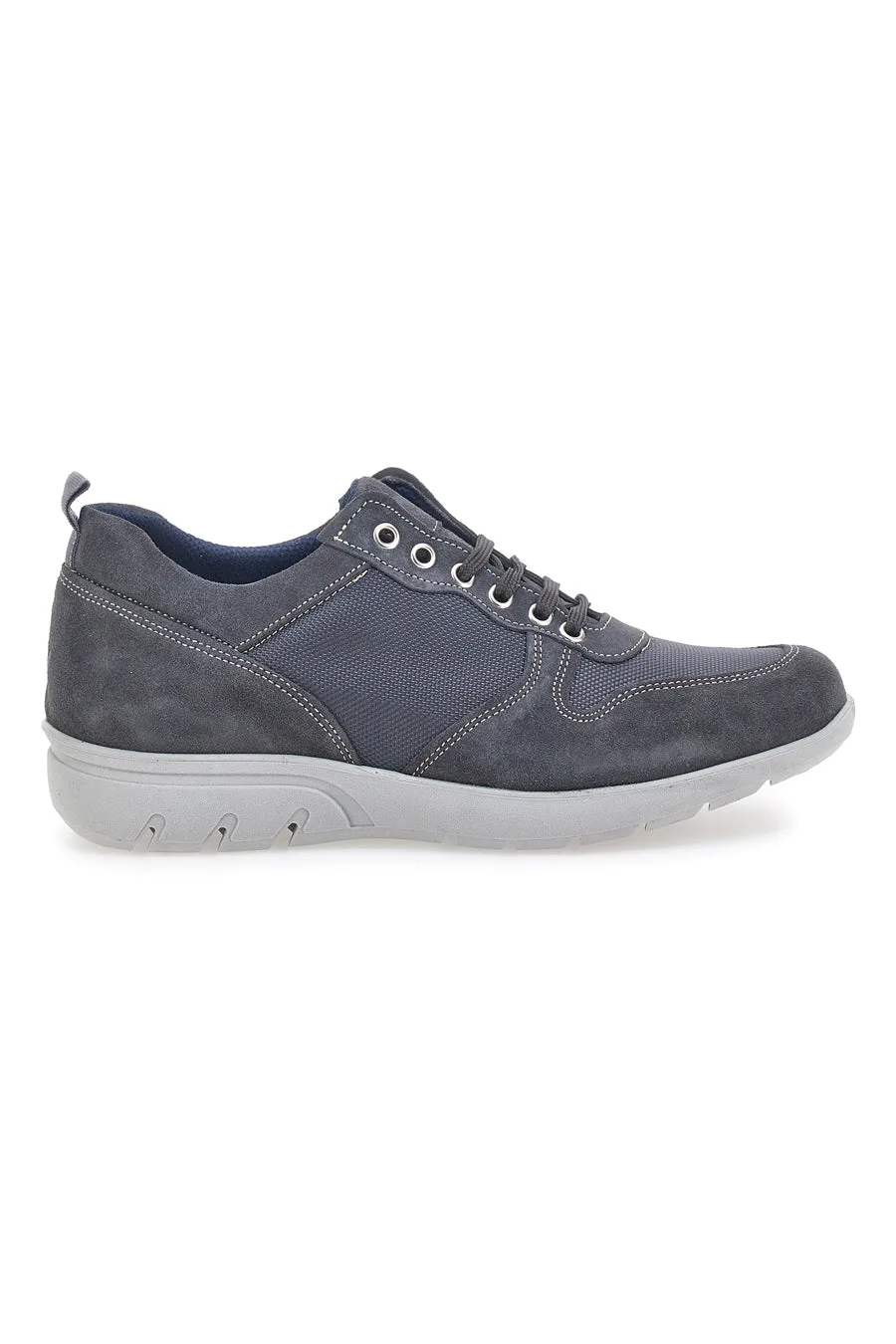 Stringate Grigie con Tomaia in Pelle e Mesh 99 45 - JERPOINT - FashionsVida