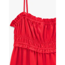 Vestido midi 100% algodón de tirantes fluido